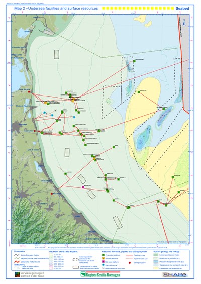 Map 2 –Undersea infrastructures and surface resources - Seabed