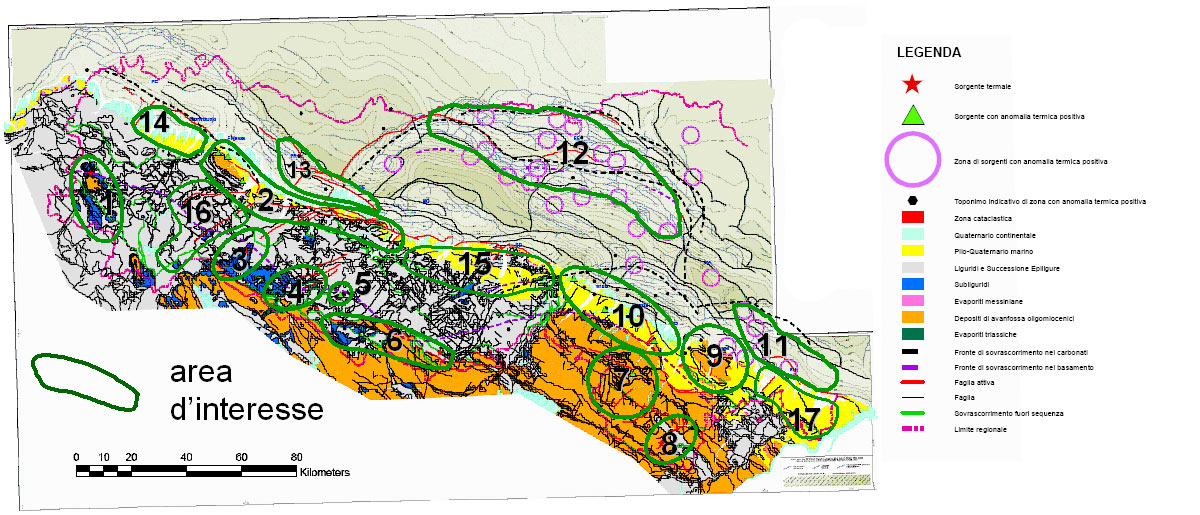 Fig. 2 - Proposed areas of interest for more in-depth study