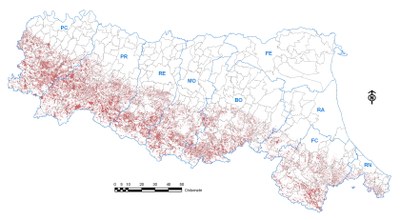 Fig1 - landslide distribution of Emilia-Romagna