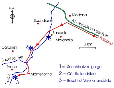 Fig.1 Itinerary and stops