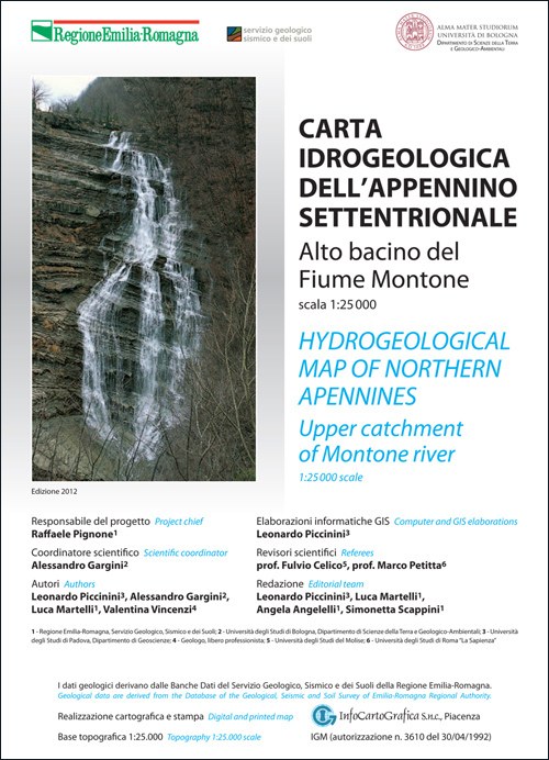 HYDROGEOLOGICAL MAP OF NORTHERN APENNINES, Upper catchment of Montone river