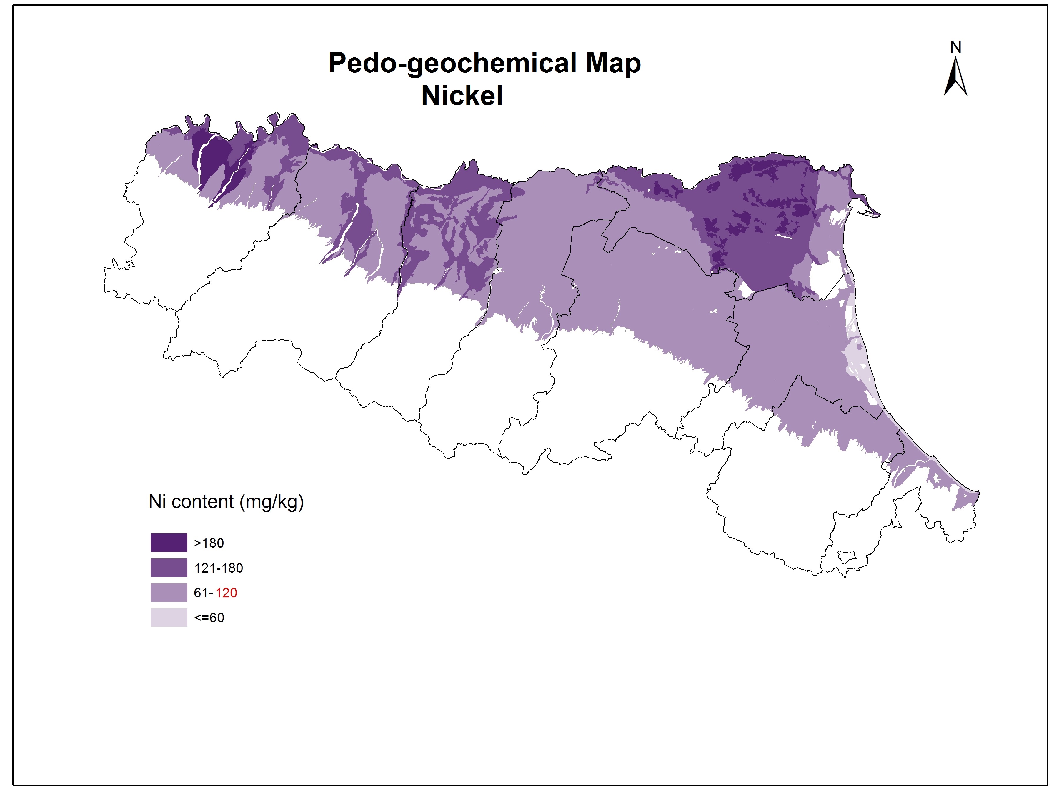 Pedogeochemical map Nichel