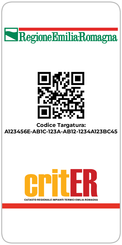 facsimile codice di targatura CRITER