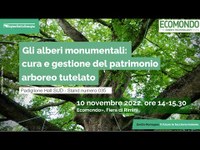 ECOMONDO 2022: Gli alberi monumentali: cura e gestione del patrimonio arboreo tutelato