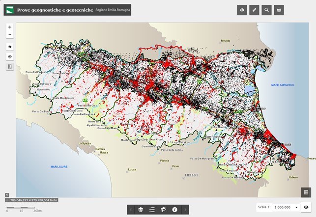 Mappa prove gegnostiche e geotecniche