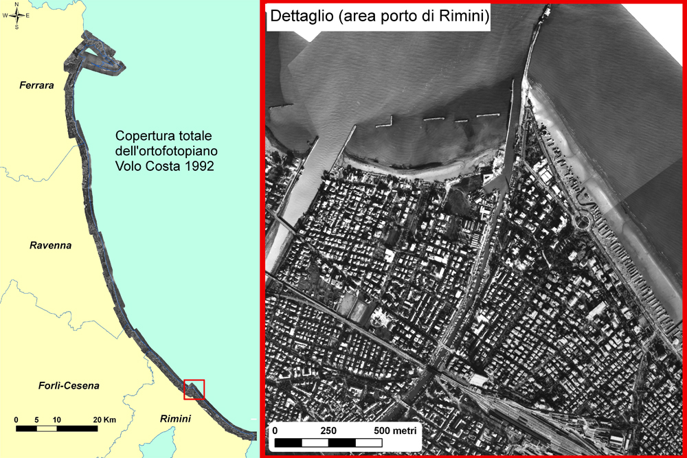 Il rilievo, effettuato dalla CGR, è stato eseguito lungo la costa Adriatica dalla Regione Emilia-Romagna con lo scopo di monitorare gli effetti prodotti dalla mareggiata verificatasi nei giorni 8 e 9 dicembre 1992. 