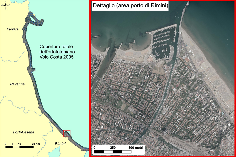 Il rilievo, effettuato dalla CGR, è stato eseguito lungo la costa Adriatica con lo scopo di effettuare un controllo sullo stato della costa emiliano - romagnola. 