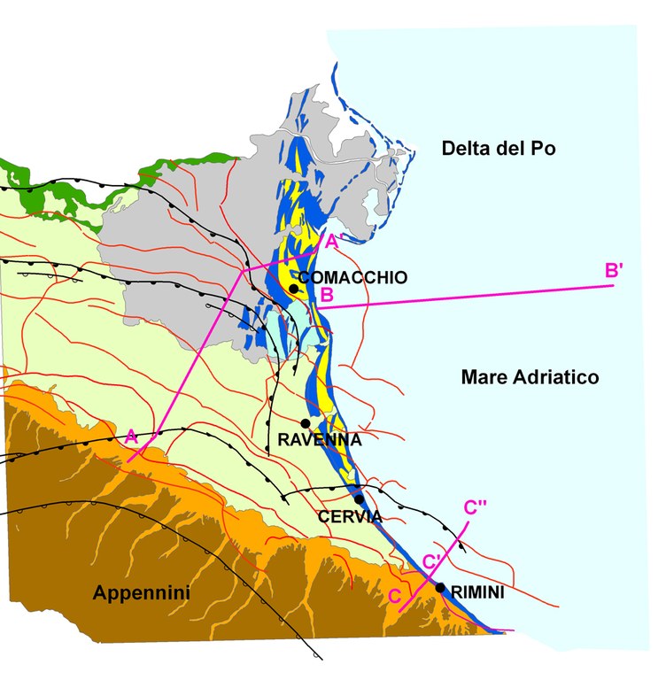 Carta geologica della pianura padana orientale
