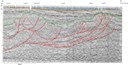 Analisi del sottosuolo tramite linea sismica per esplorazione petrolifera