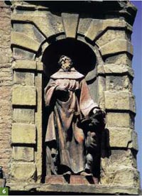 Santuario del Corpus Domini: statua di San Bonaventura (cotto)