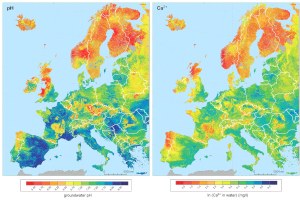 Una mappa europea del pH e del calcio delle acque sotterranee