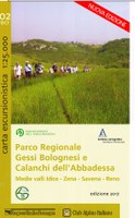 Carta escursionistica 1:25.000 - Parco regionale Gessi Bolognesi e Calanchi dell'Abbadessa, Medie Valli Idice-Zena-Savena (2005)