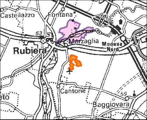 Carta Area di riequilibrio ecologico Area boscata di Marzaglia