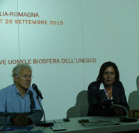 Picture: President Giovanelli and Regional Minister Gazzolo during the conference on Mab at Expo 2015