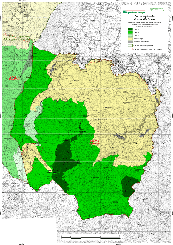 Carta della zonizzazione del Parco