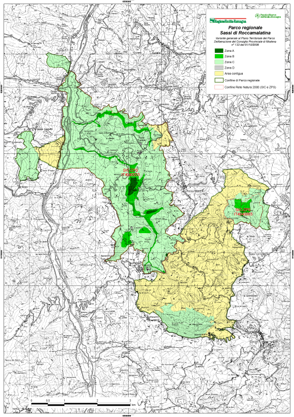 Carta della zonizzazione del Parco