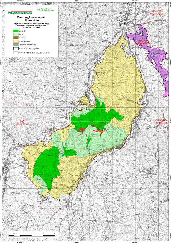 Carta della zonizzazione del Parco