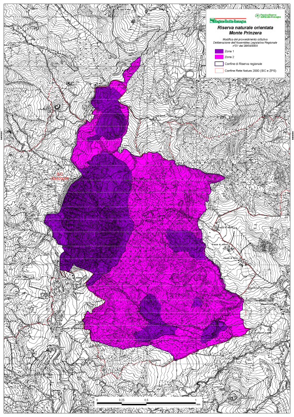 Carta della zonizzazione della Riserva