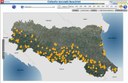 Schermata iniziale della cartografia interattiva. Immagine tratta dal GisWeb in azione. Archivio Parchi e Risorse forestali della Regione Emilia-Romagna 
