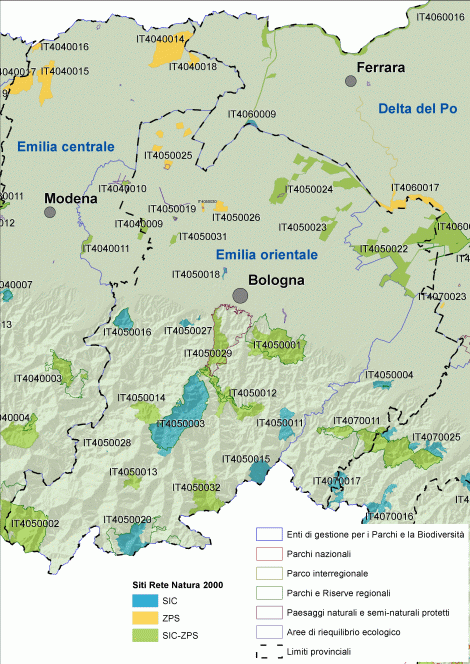 Rete Natura 2000 nella Provincia di Bologna