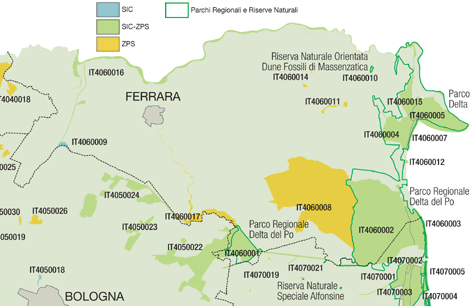 Rete Natura 2000 nella Provincia di Ferrara