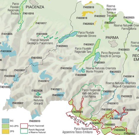 Rete Natura 2000 nella Provincia di Parma