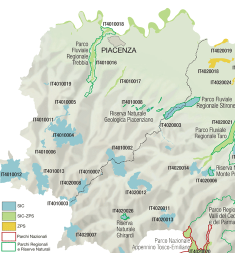 Rete Natura 2000 nella Provincia di Piacenza