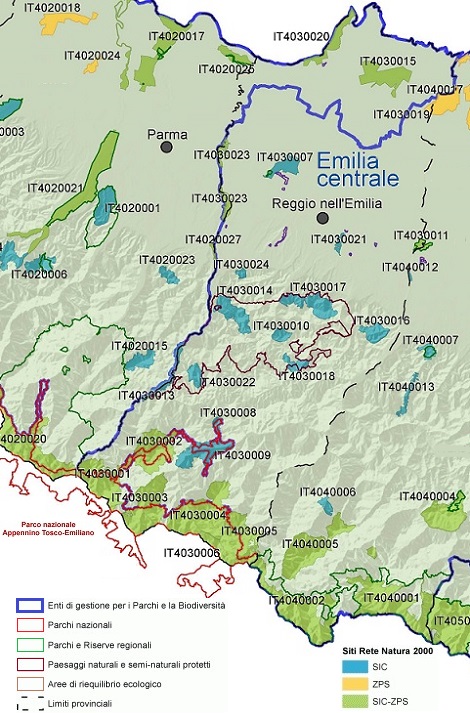 Rete Natura 2000 nella Provincia di Reggio-Emilia