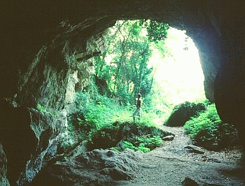 Ingresso di grotta naturale: la Tanaccia. Foto Mario Vianelli, archivio Servizio Valorizzazione e Tutela del Paesaggio della Emilia-Romagna
