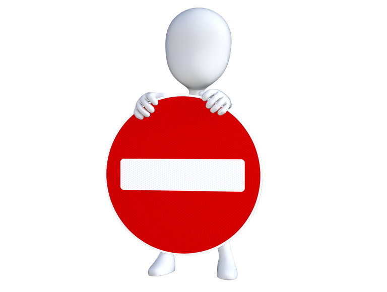 Foto: simbolo divieto (autore Pete Linforth da Pixabay)